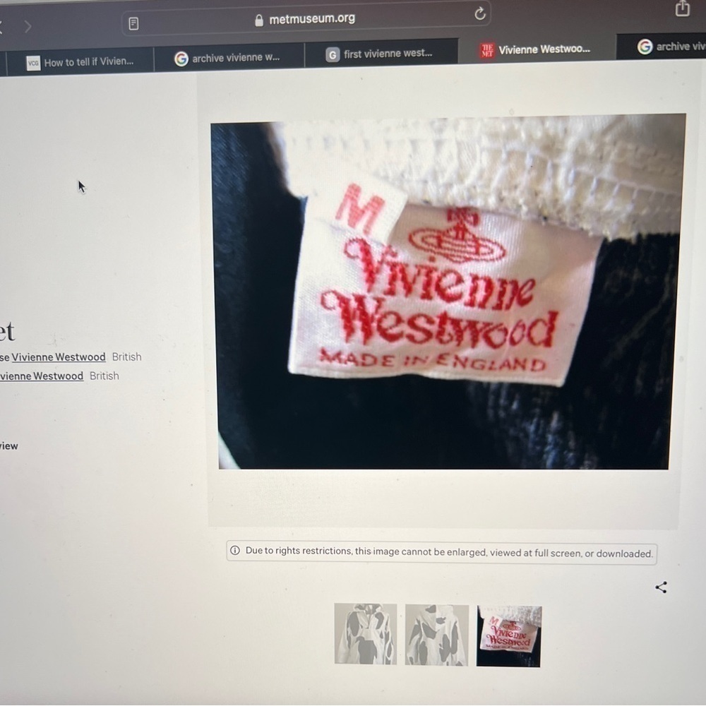SOLD ARCHIVE - Runway Vivienne Westwood Tee Too Fast to Live Too Young to Die - Picture 10 of 15